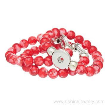 Multi Colors Acrylic Beads Noosa Button Elastic Bracelet